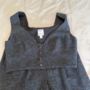 INC International Concepts Black and White Textured Top